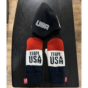 Toronto Olympics 2006 Roots Team‎ USA Black Hat and Team USA Acrylic Mittens
